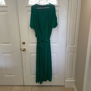 True Eloquii wrap dress with cuffed sleeves. NWOT